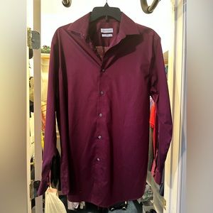 Calvin Klein Regular Fit Long Sleeve Dress Shirt Size M